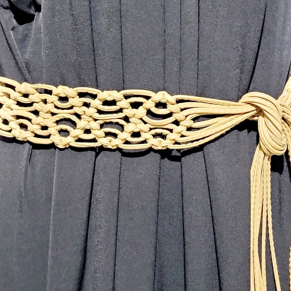Southwest Boho Braided Leather & Fringe Belt - Picture 3 of 8